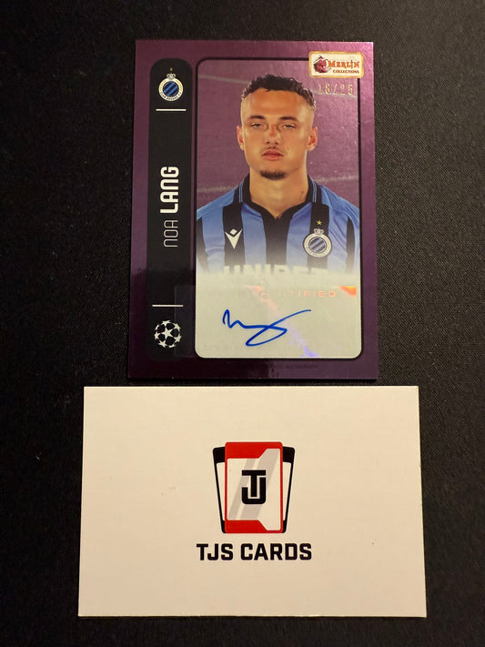 Noa Lang - Purple Auto /25 - TOPPS Merlin Heritage 2022/23
