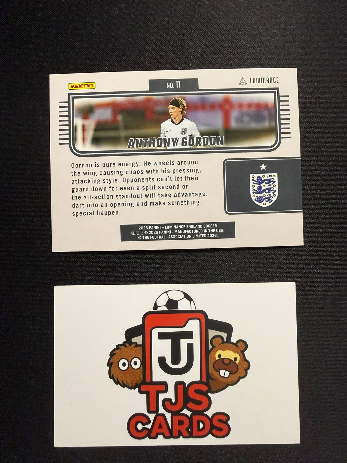 Anthony Gordon - Pink /85 - Panini Luminance England 2026