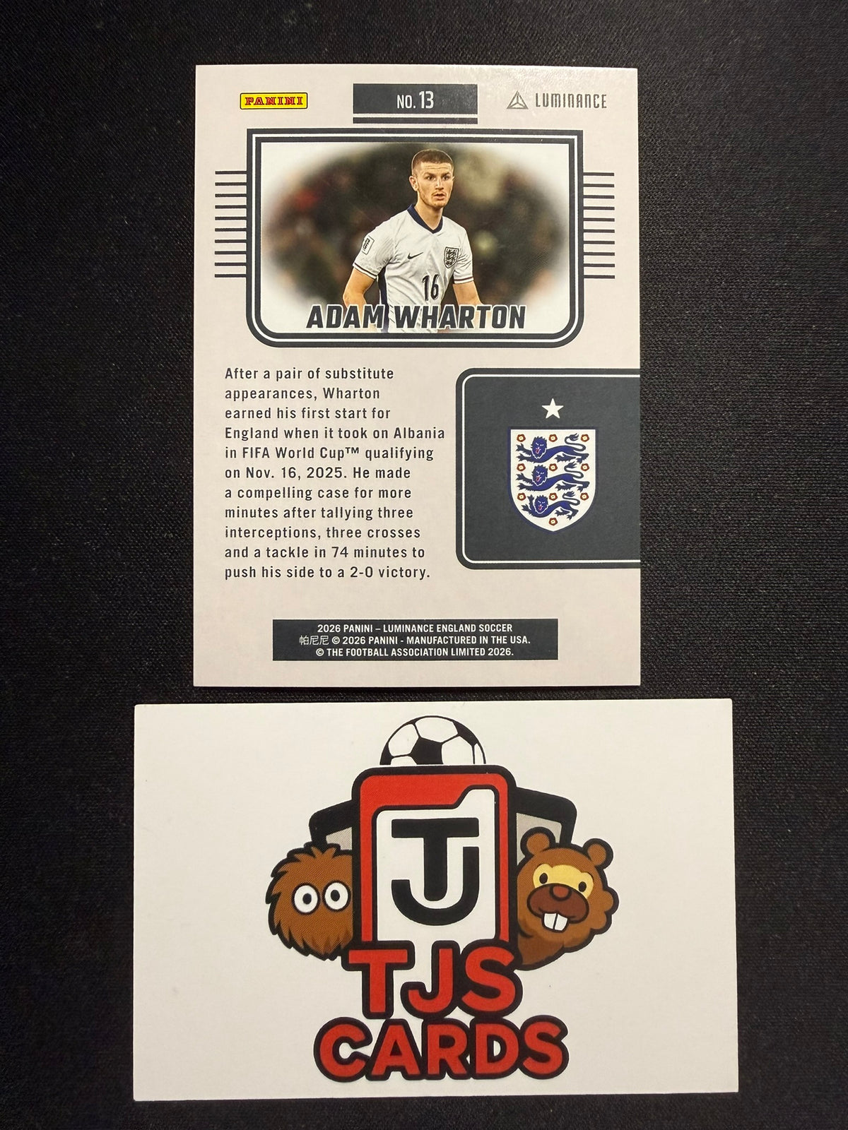 Adam Wharton - Orange /25 - Panini Luminance England 2026