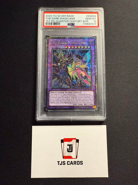 The Dark Magicians - PSA 10 - Quarter Century Secret Rare RA04-EN054 - YuGiOh