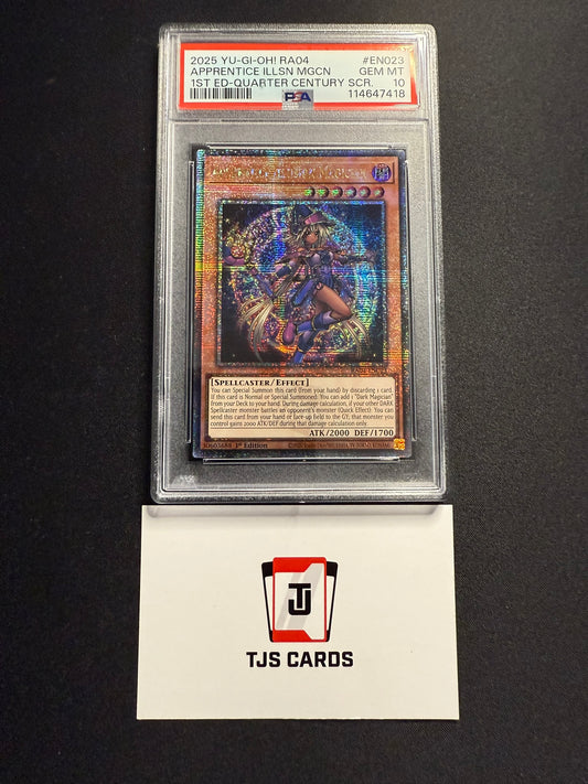 Apprentice Illusion Magician - PSA 10 - Quarter Century Secret Rare RA04-EN023 - YuGiOh