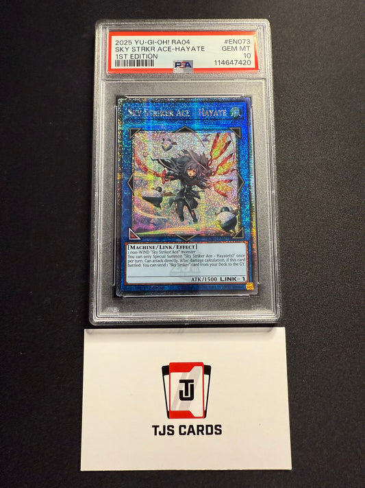 Sky Striker Ace - Hayate - PSA 10 - Quarter Century Secret Rare RA04-EN073 - YuGiOh