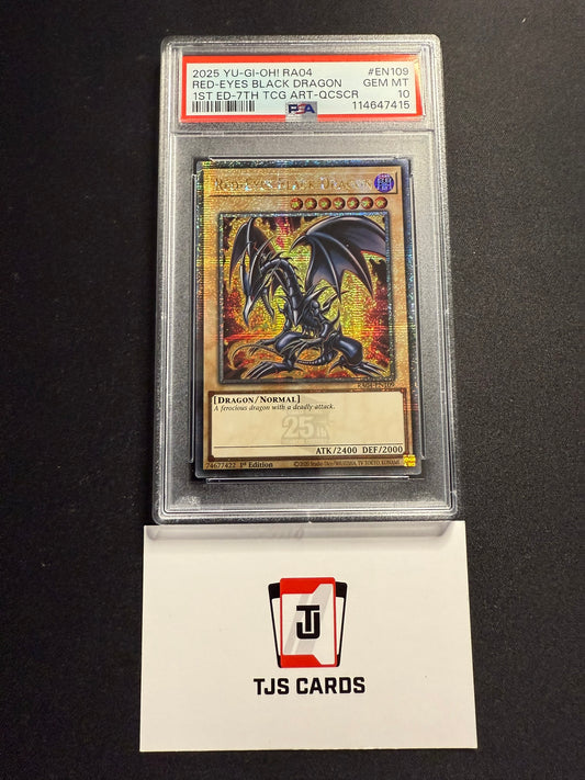 Red-Eyes Black Dragon (7) - PSA 10 - Quarter Century Secret Rare RA04-EN109 - YuGiOh