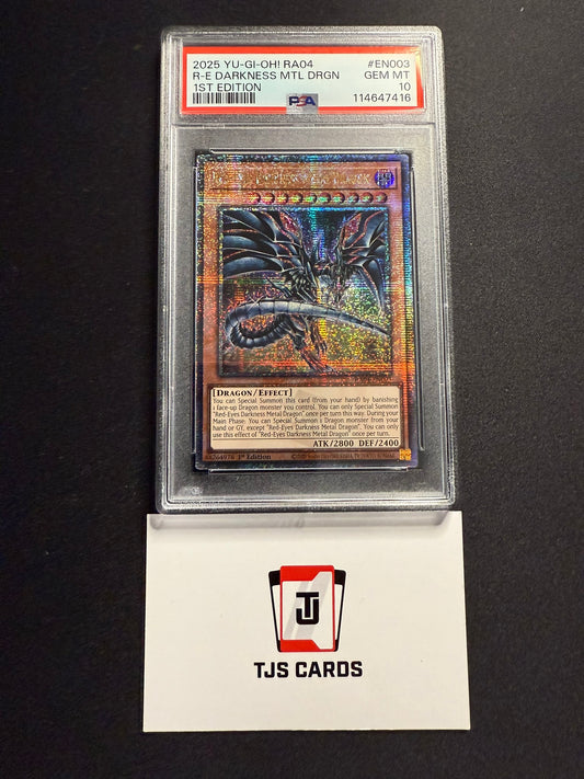 Red-Eyes Darkness Metal Dragon - PSA 10 - Quarter Century Secret Rare RA04-EN003 - YuGiOh