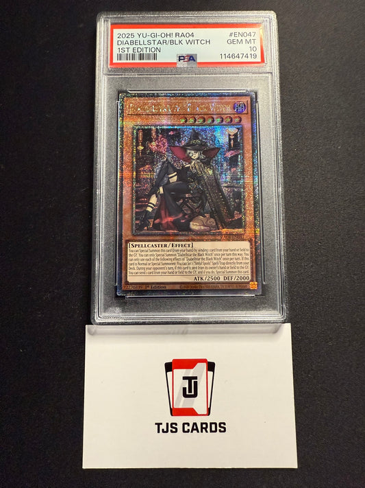 Diabellstar The Black Witch - PSA 10 - Quarter Century Secret Rare RA04-EN047 - YuGiOh