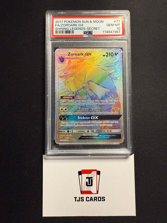 Zoroark GX - PSA 10 - Rainbow Shining Legends 77/73 - Pokemon