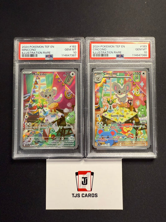 Minccino Cinccino - PSA 10 - SEQUENTIAL SET Temporal Forces 182 183/162 - Pokemon