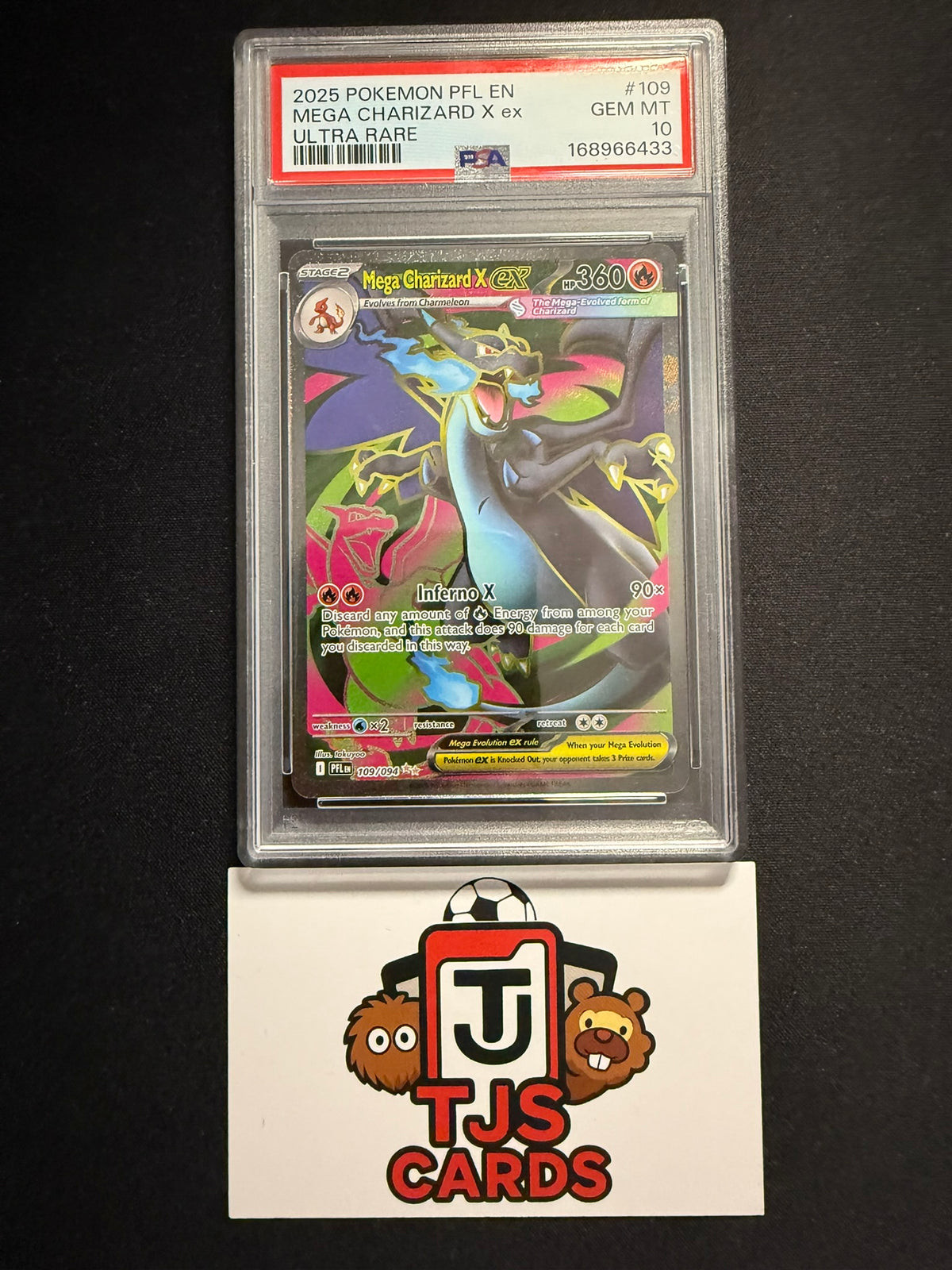 Mega Charizard X ex - PSA 10 - Phantasmal Flames 109/094 - Pokemon