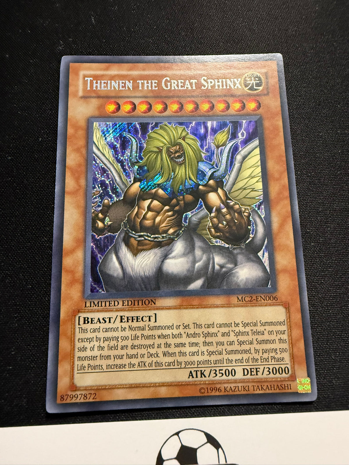 Theinen The Great Sphinx - Secret Rare Limited Edition MC2-EN006 - YuGiOh