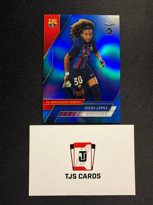 Vicky Lopez - Rookie Blue /75 - TOPPS Barcelona Chrome 2022/23