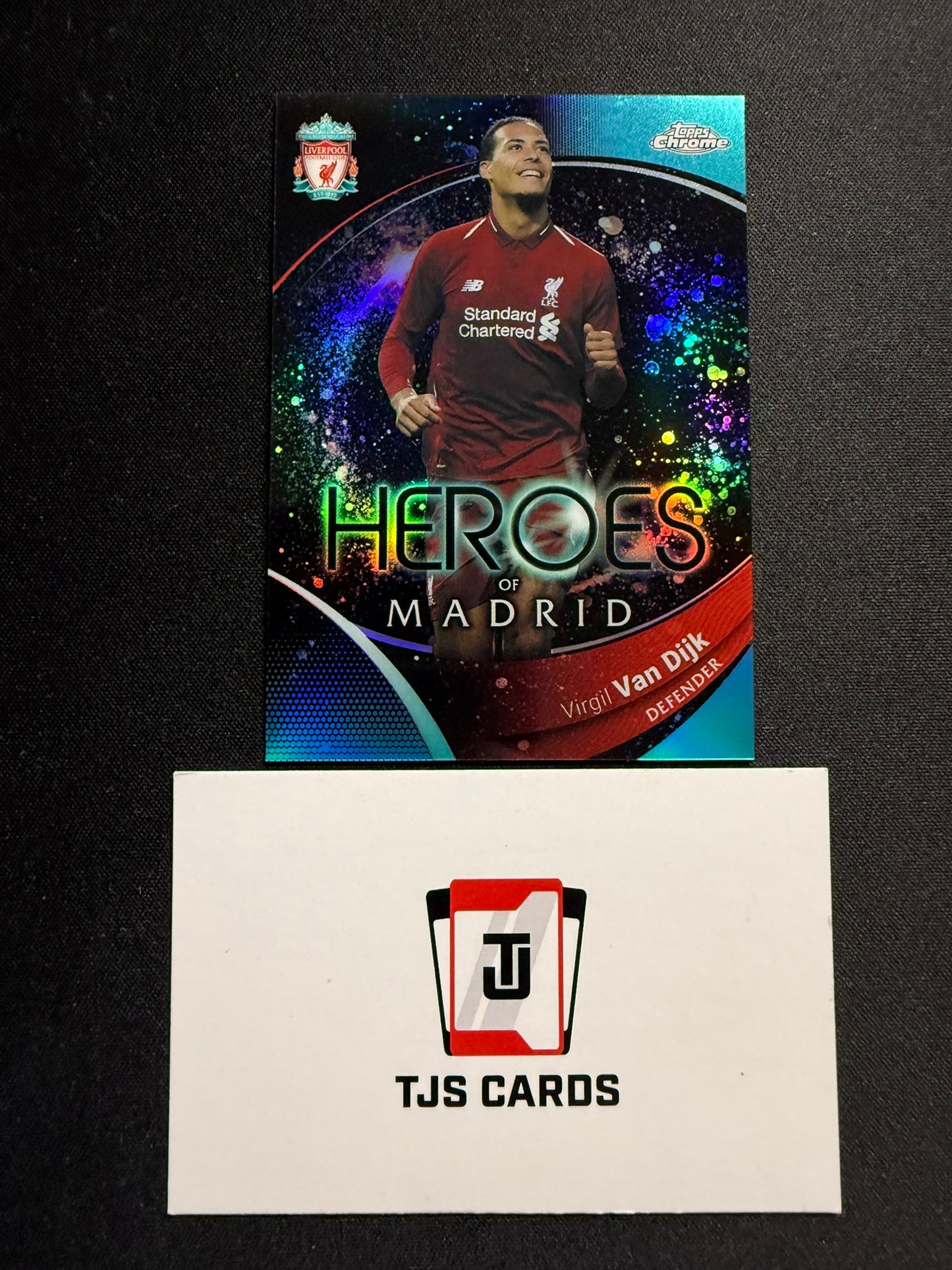 Virgil Van Dijk - Aqua /99 - TOPPS Liverpool Chrome 2023/24