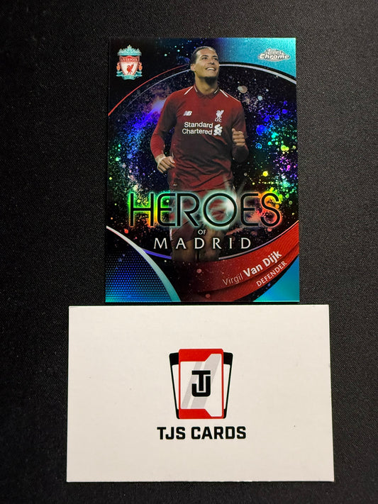 Virgil Van Dijk - Aqua /99 - TOPPS Liverpool Chrome 2023/24