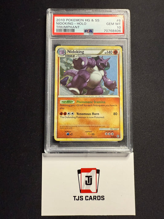 Nidoking - PSA 10 - Holo Triumphant 6/102 - Pokemon