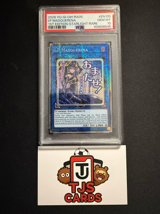 I:P Masquerena - PSA 10 - Starlight Rare 1st Edition RA05-EN105 - YuGiOh