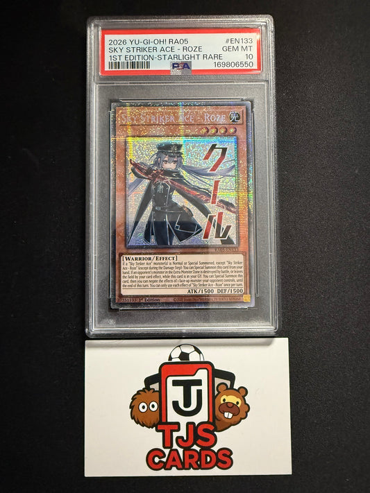 Sky Striker Ace - Roze - PSA 10 - Starlight Rare 1st Edition RA05-EN133 - YuGiOh