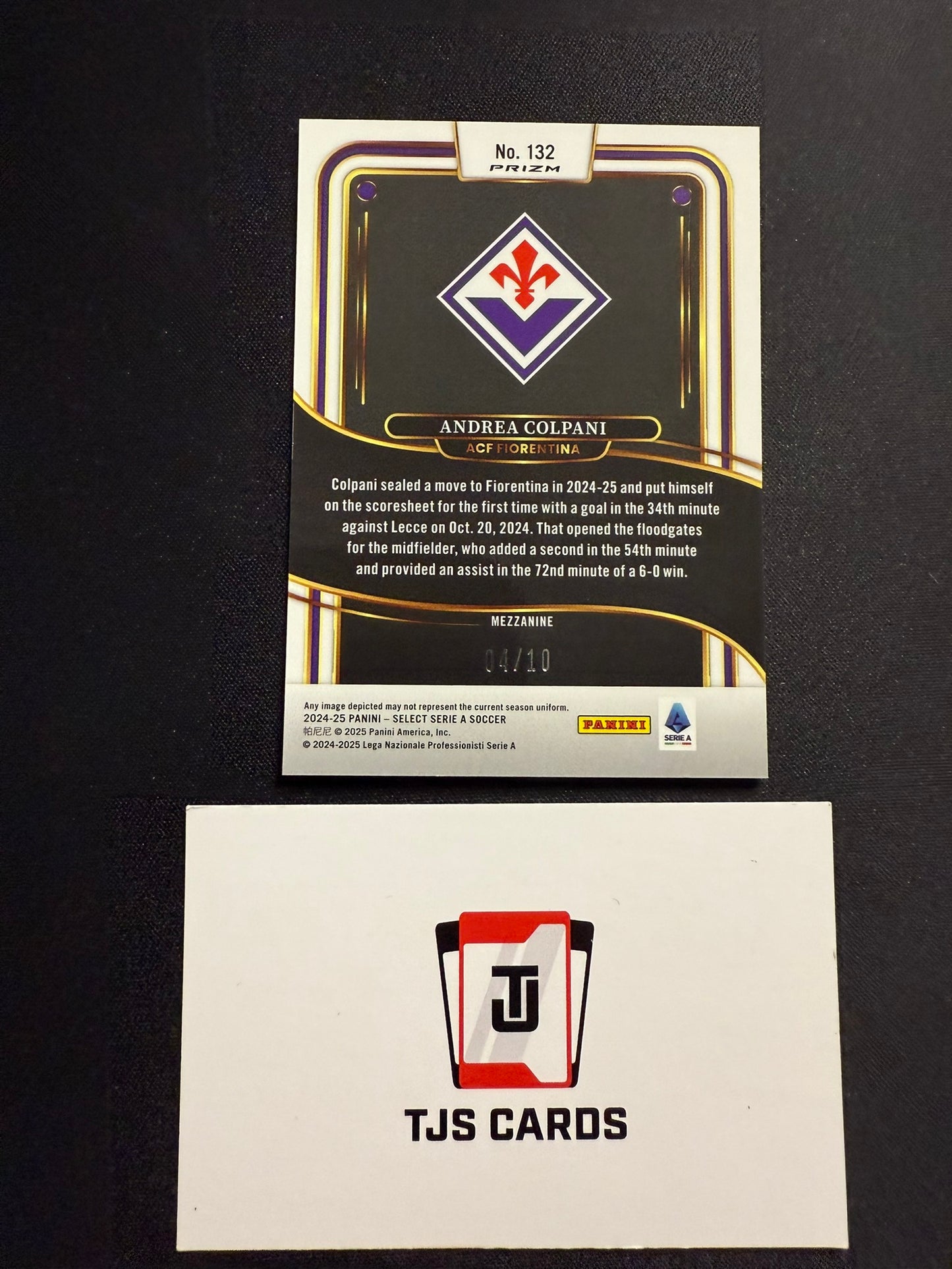 Andrea Colpani - Gold Wave /10 - Panini Select Serie A 2024/25