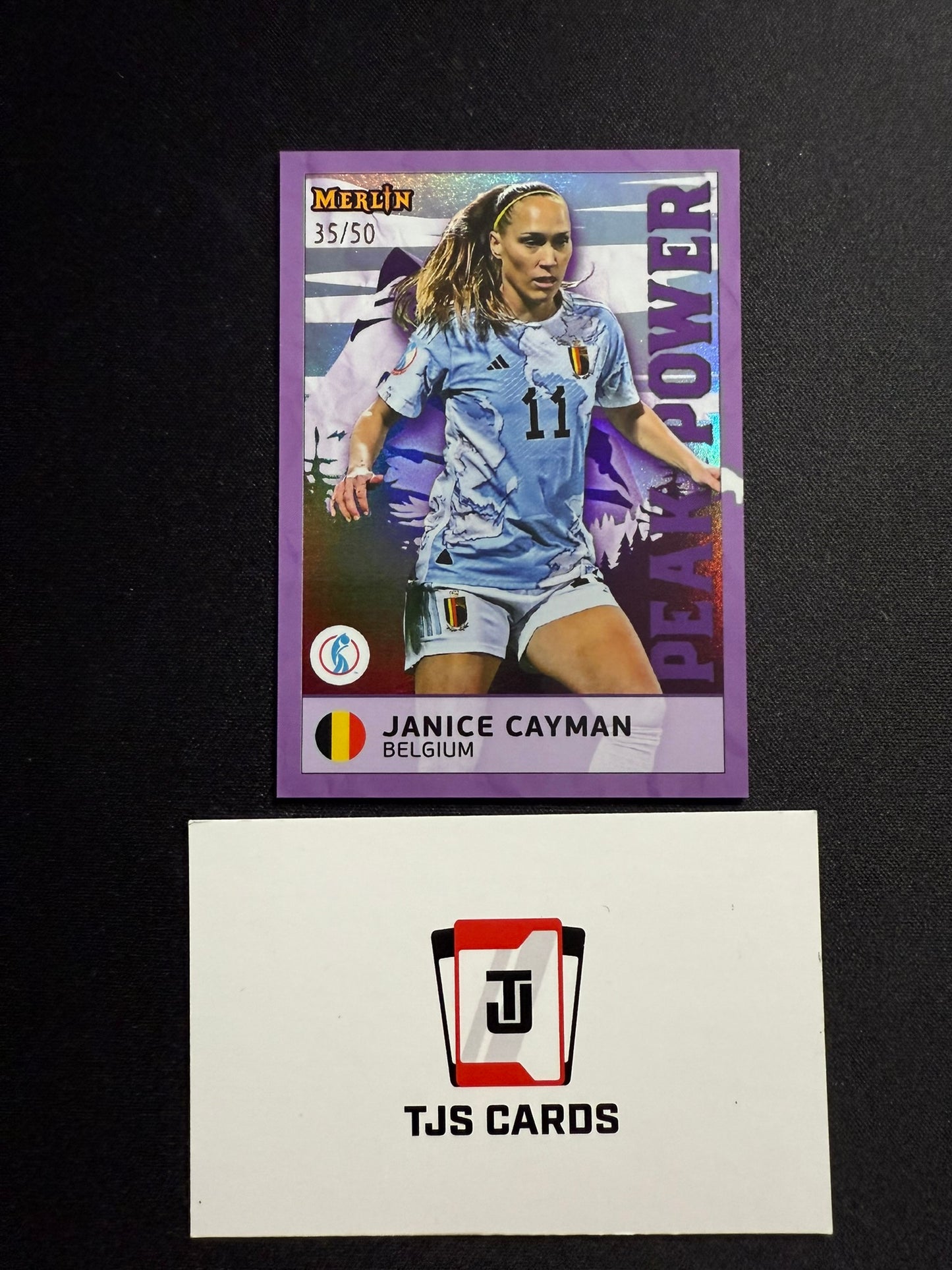 Janice Cayman - Peak Power Purple /50 - TOPPS Merlin UEFA Womens EUROS 2025