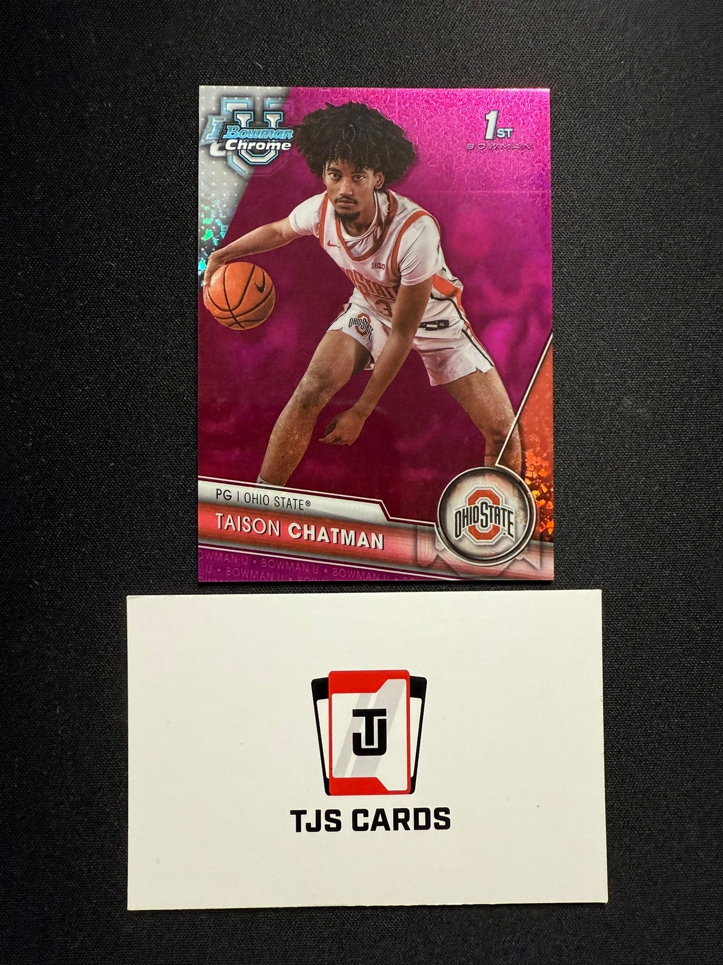 Taison Chatman - 1st Pink Mini-Diamond /150 - TOPPS Bowman U Basketball 2023/24