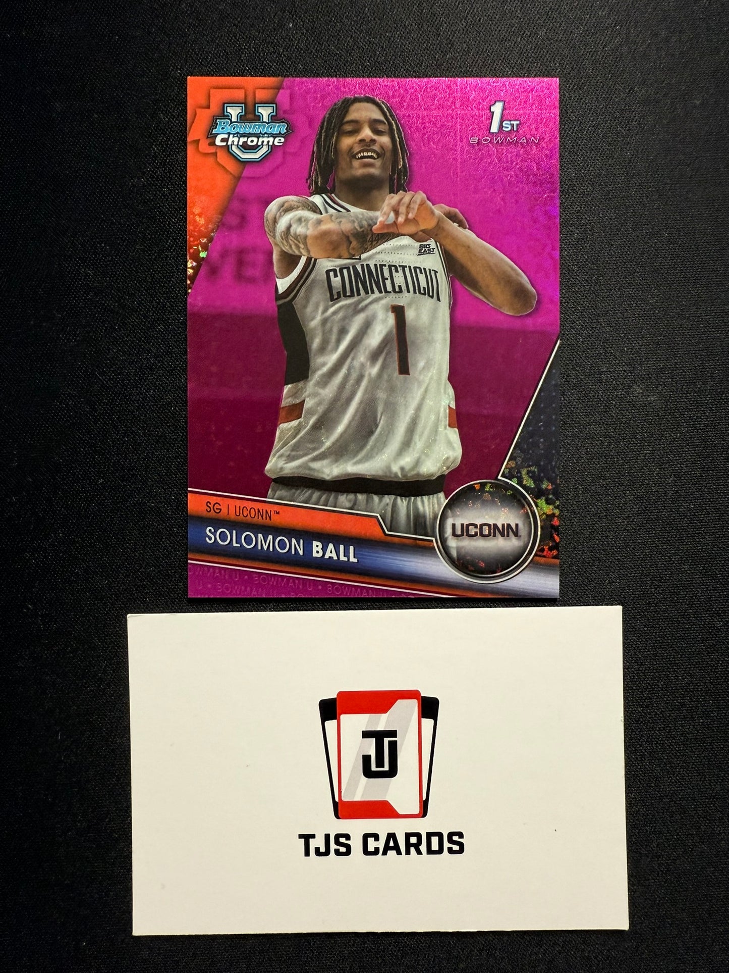 Solomon Ball - 1st Pink Mini-Diamond /150 - TOPPS Bowman U Basketball 2023/24