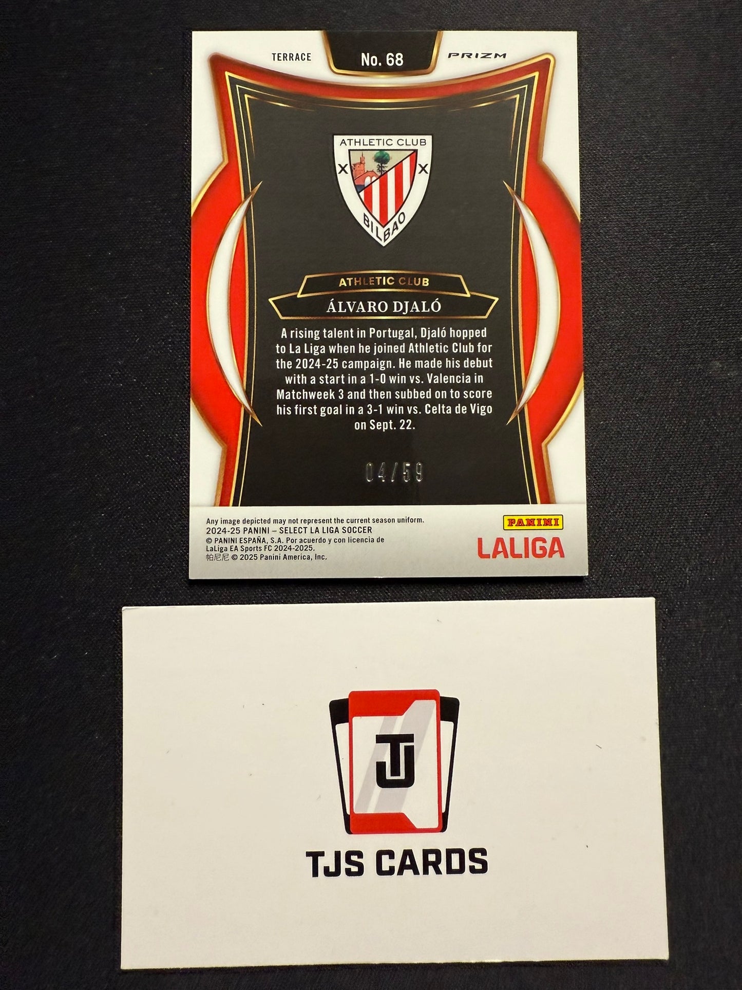 Alvaro Djalo - Rookie Red Wave /59 - Panini Select La Liga 2024/25