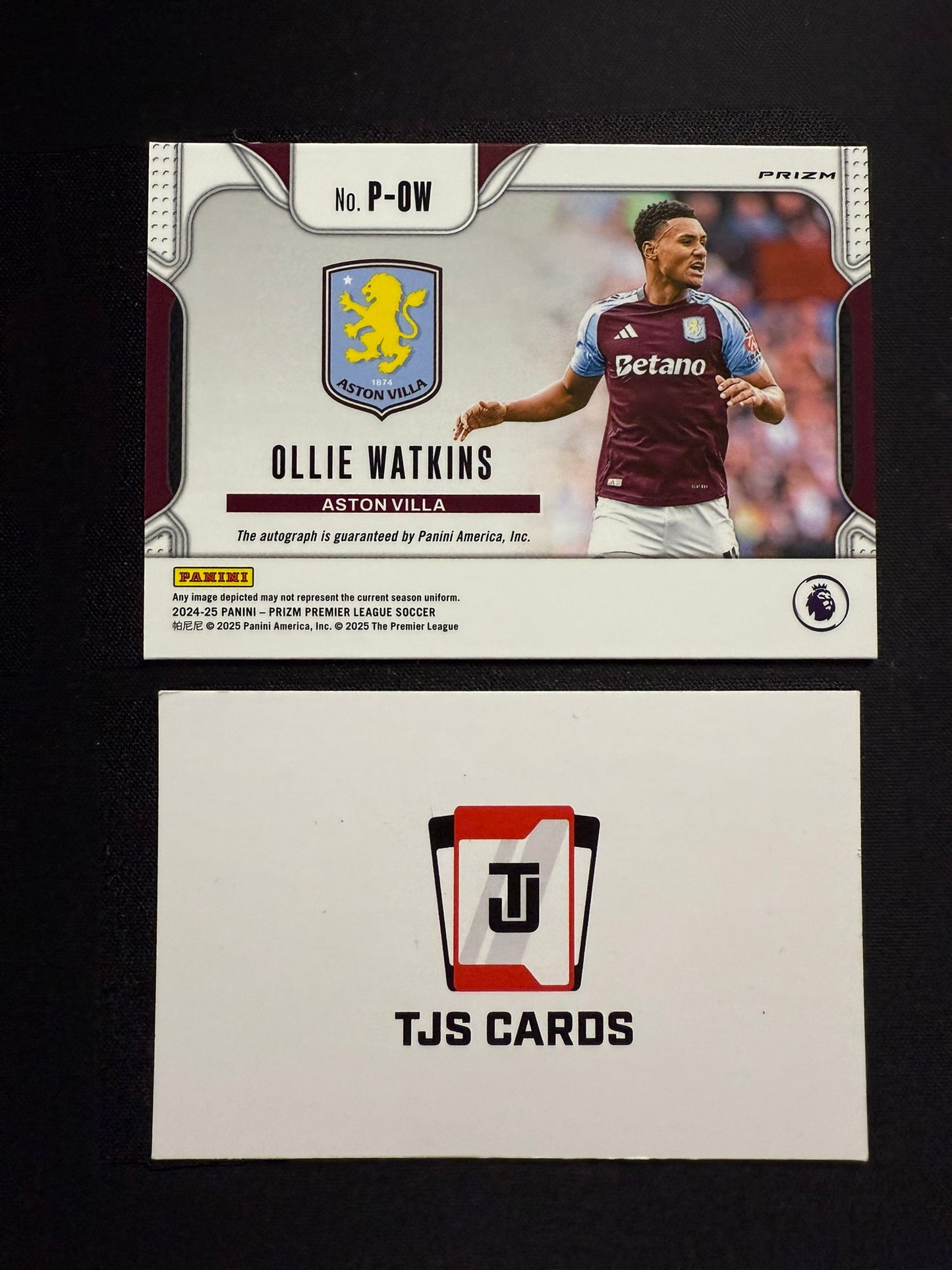 Ollie Watkins - Breakaway Auto - Panini Prizm Premier League 2024/25