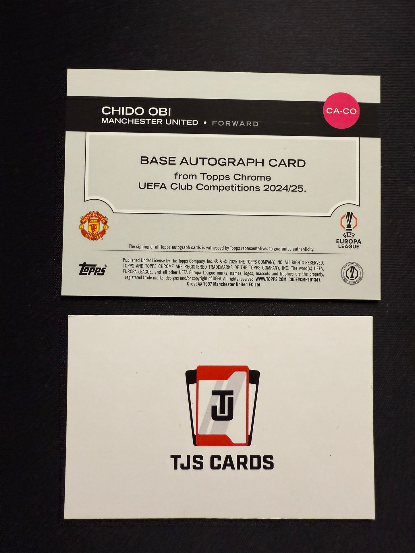 Chido Obi - Rookie Aqua Auto /199 - TOPPS Chrome UCC 2024/25