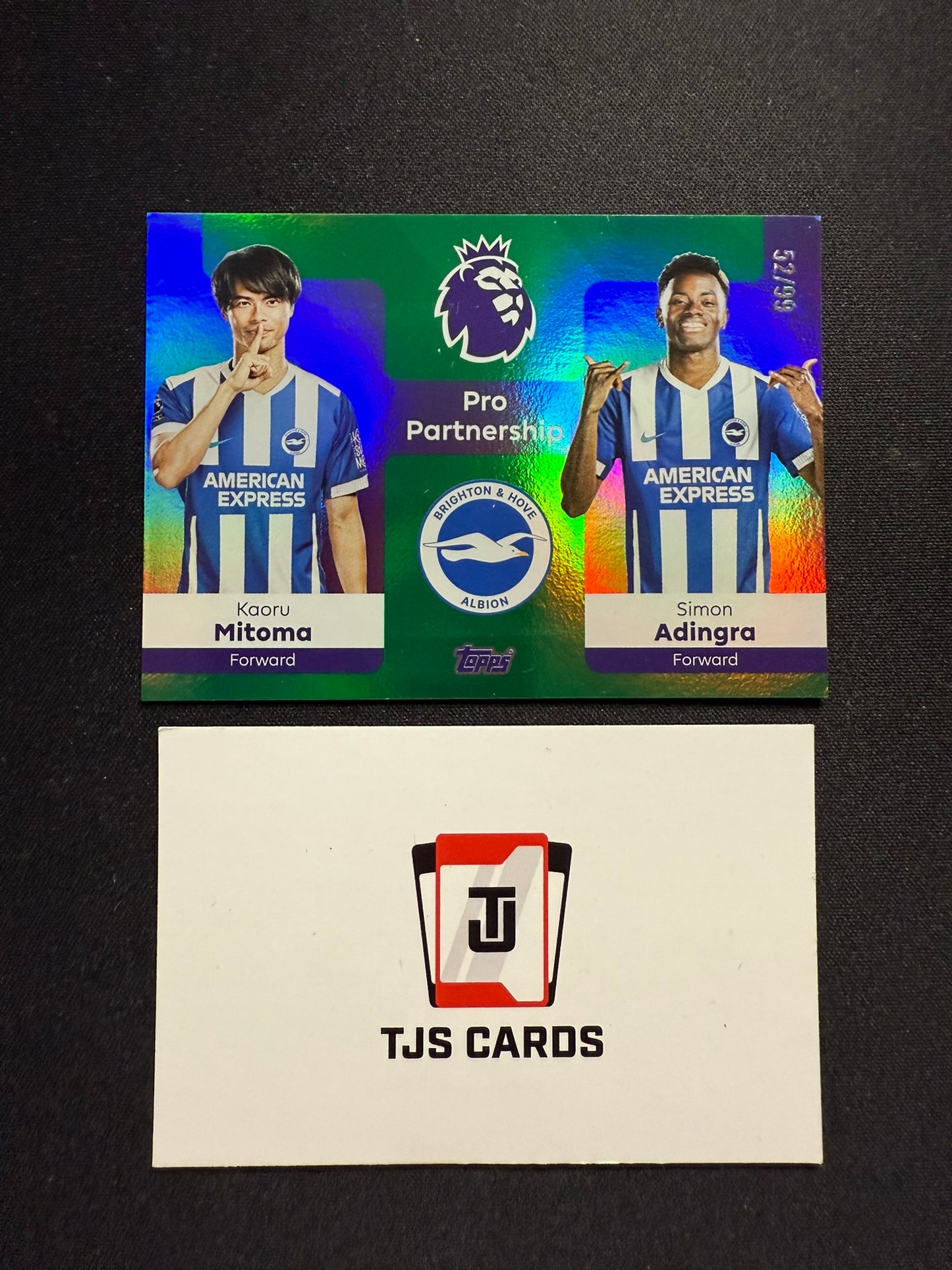 Mitoma / Adingra - Green Pro Partnership /99 - TOPPS Premier League 2025/26