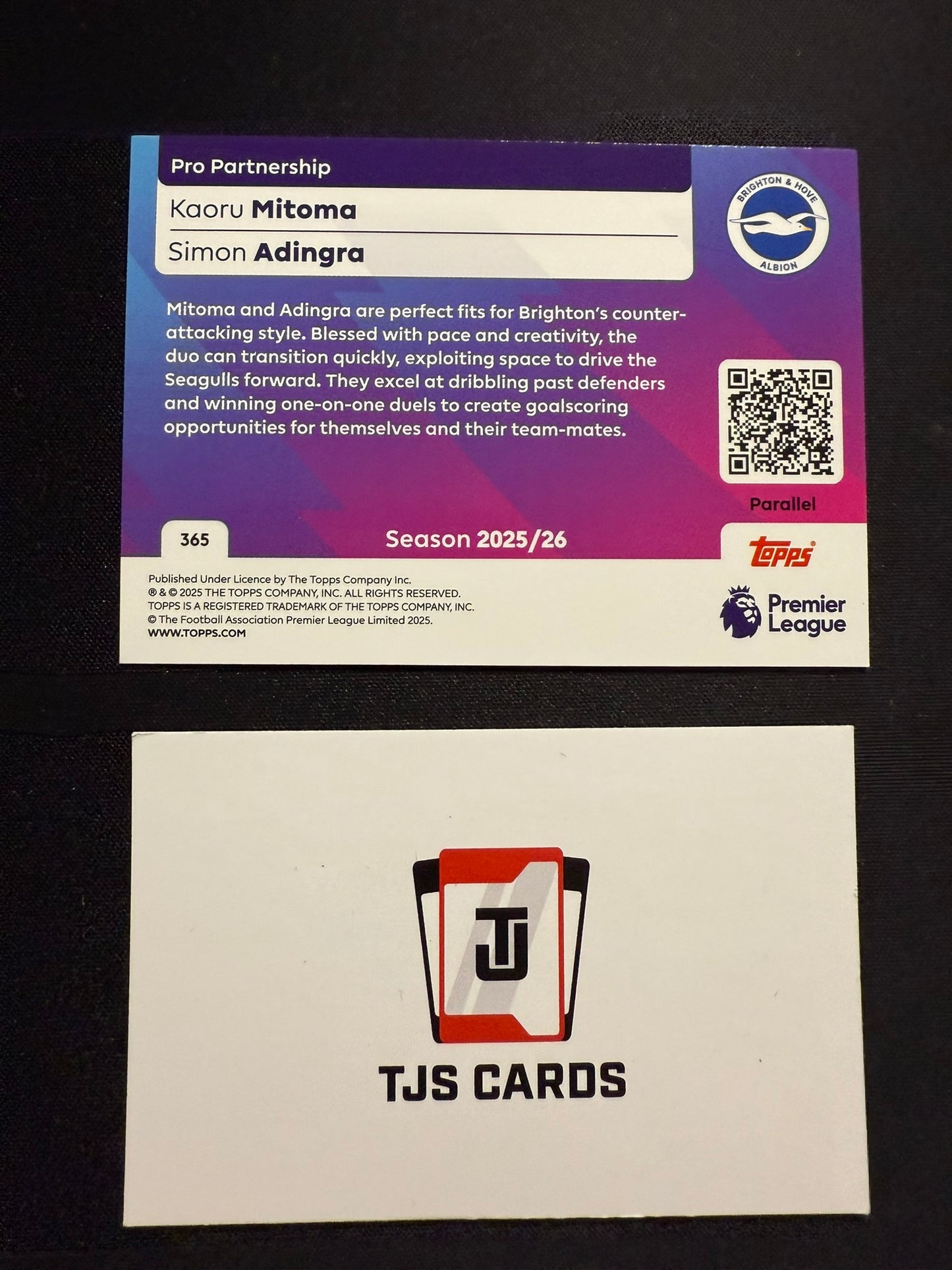 Mitoma / Adingra - Green Pro Partnership /99 - TOPPS Premier League 2025/26