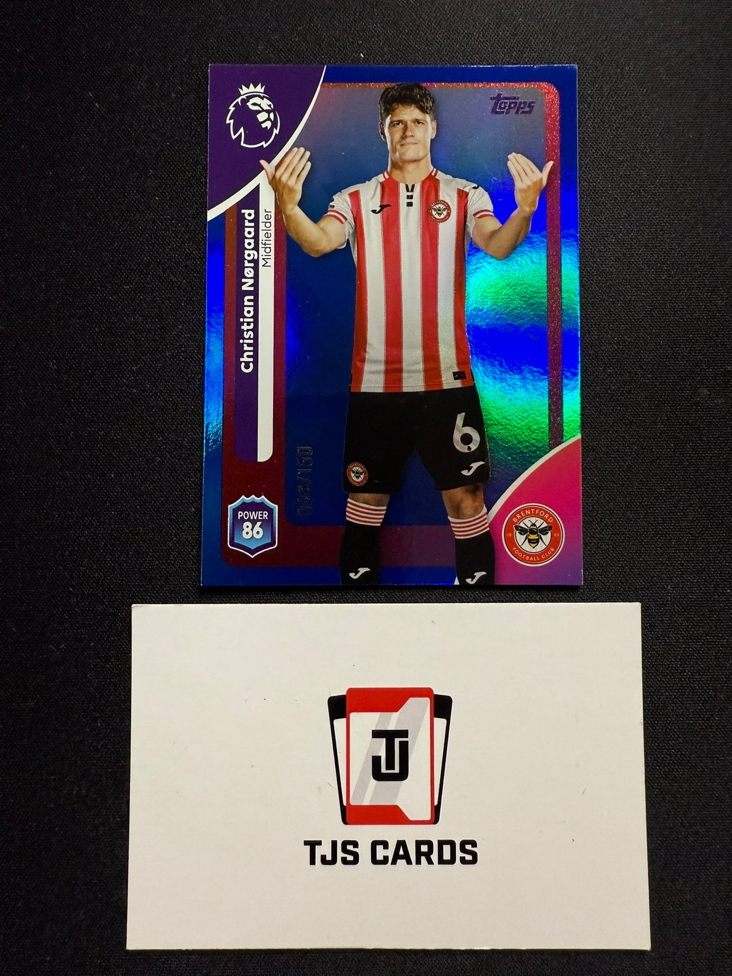 Christian Norgaard - Blue /150 - TOPPS Premier League 2025/26