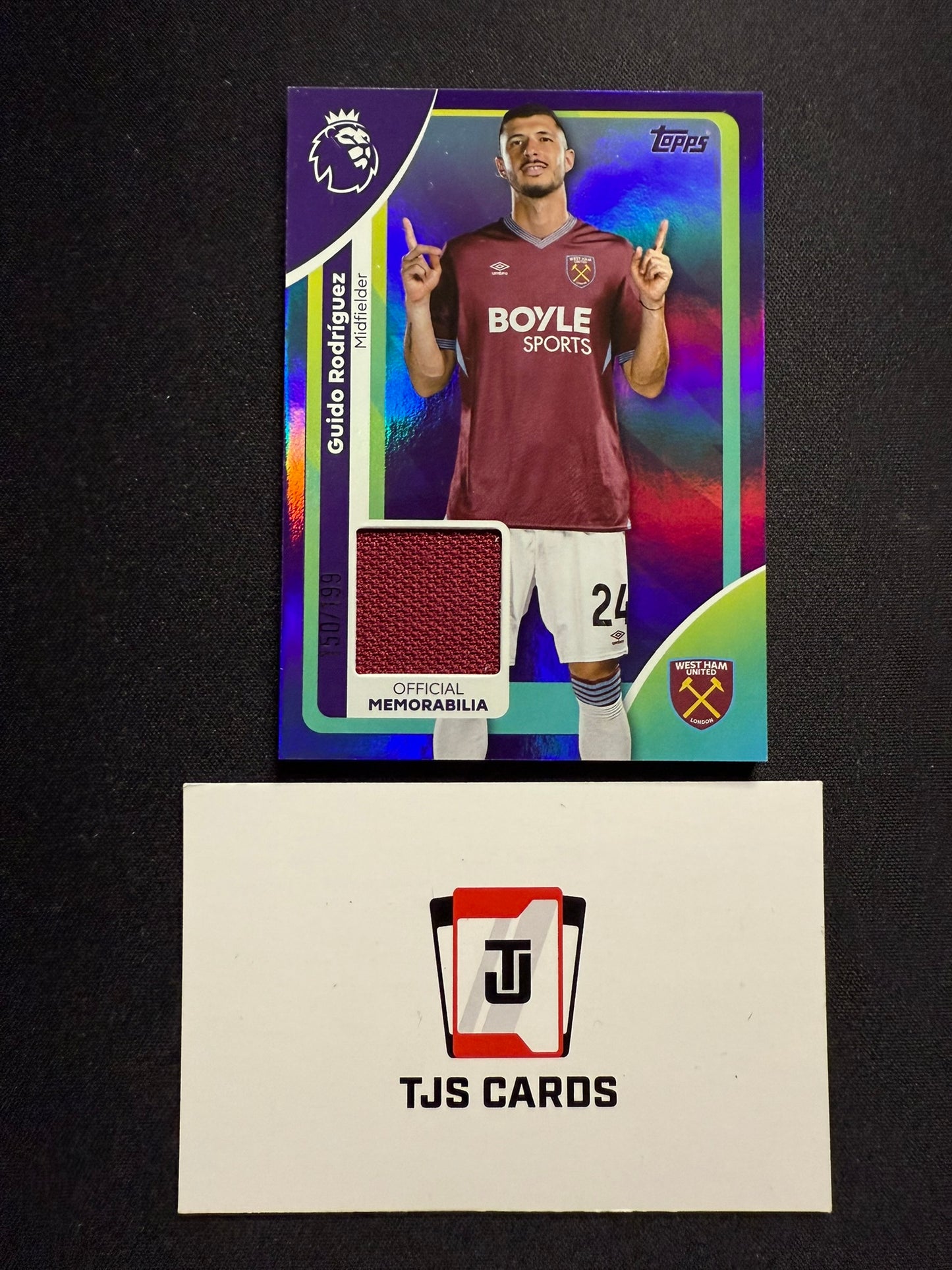 Guido Rodriguez - Purple Player-Worn Patch /199 - TOPPS Premier League 2025/26
