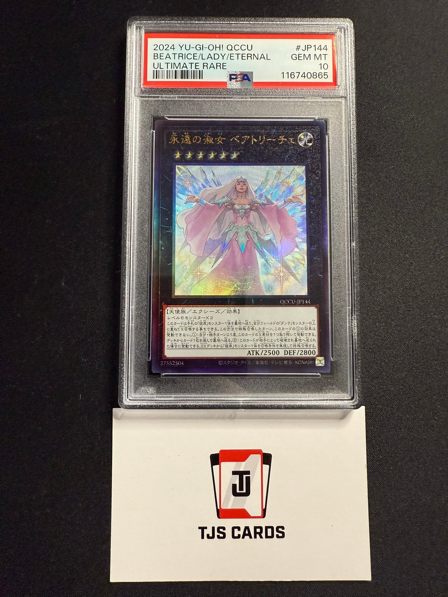 Beatrice, Lady Of The Eternal - PSA 10 - Ultimate Rare QCCU-JP144 - YuGiOh