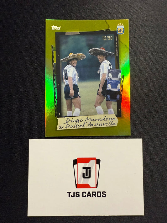 Diego Maradona & Daniel Passarella - Gold /50 - TOPPS Focus Argentina 2025
