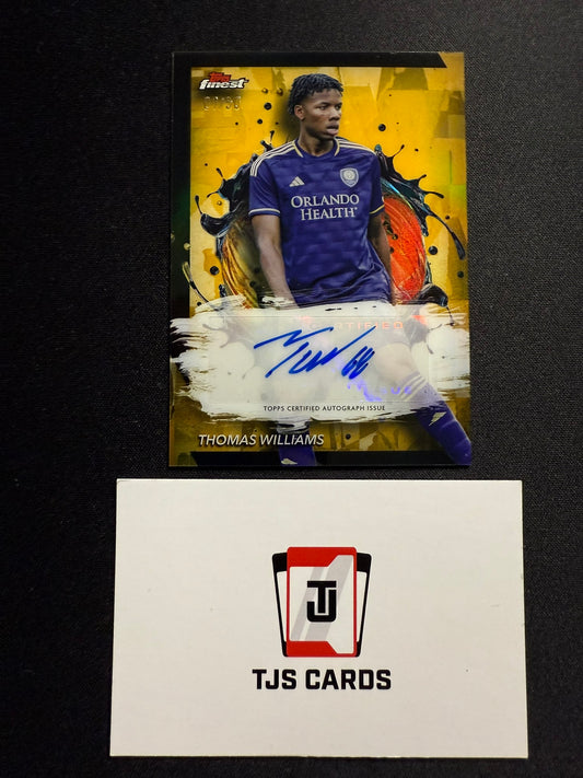 Thomas Williams - Gold Auto /50 - TOPPS Finest MLS 2024