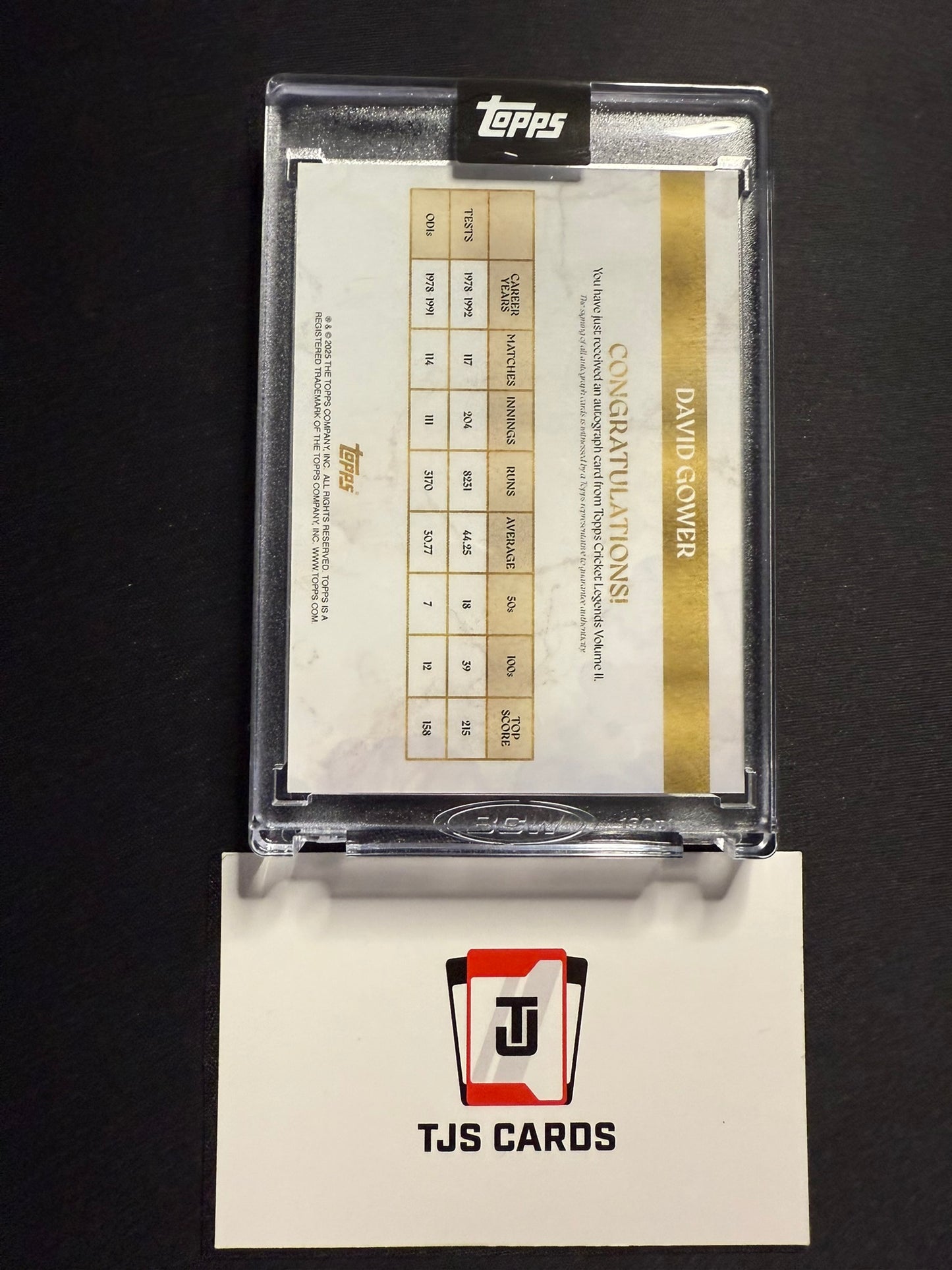David Gower - Blue Auto /50 - TOPPS Cricket Legends Volume 2 2025