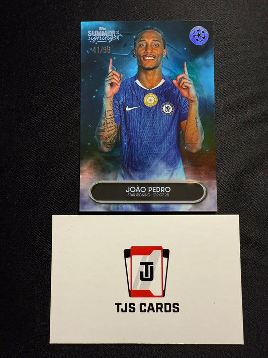 Joao Pedro - Blue /99 - TOPPS Summer Signings UCC 2025/26