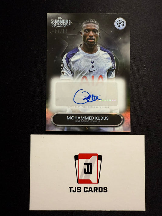 Mohammed Kudus - Black Auto /10 - TOPPS Summer Signings UCC 2025/26