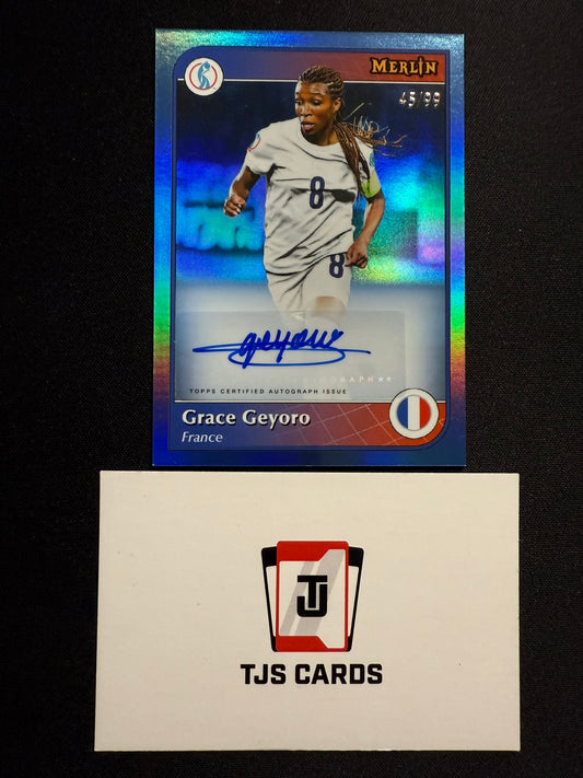 Grace Geyoro - Blue Auto /99 - TOPPS Merlin UEFA Womens EUROS 2025