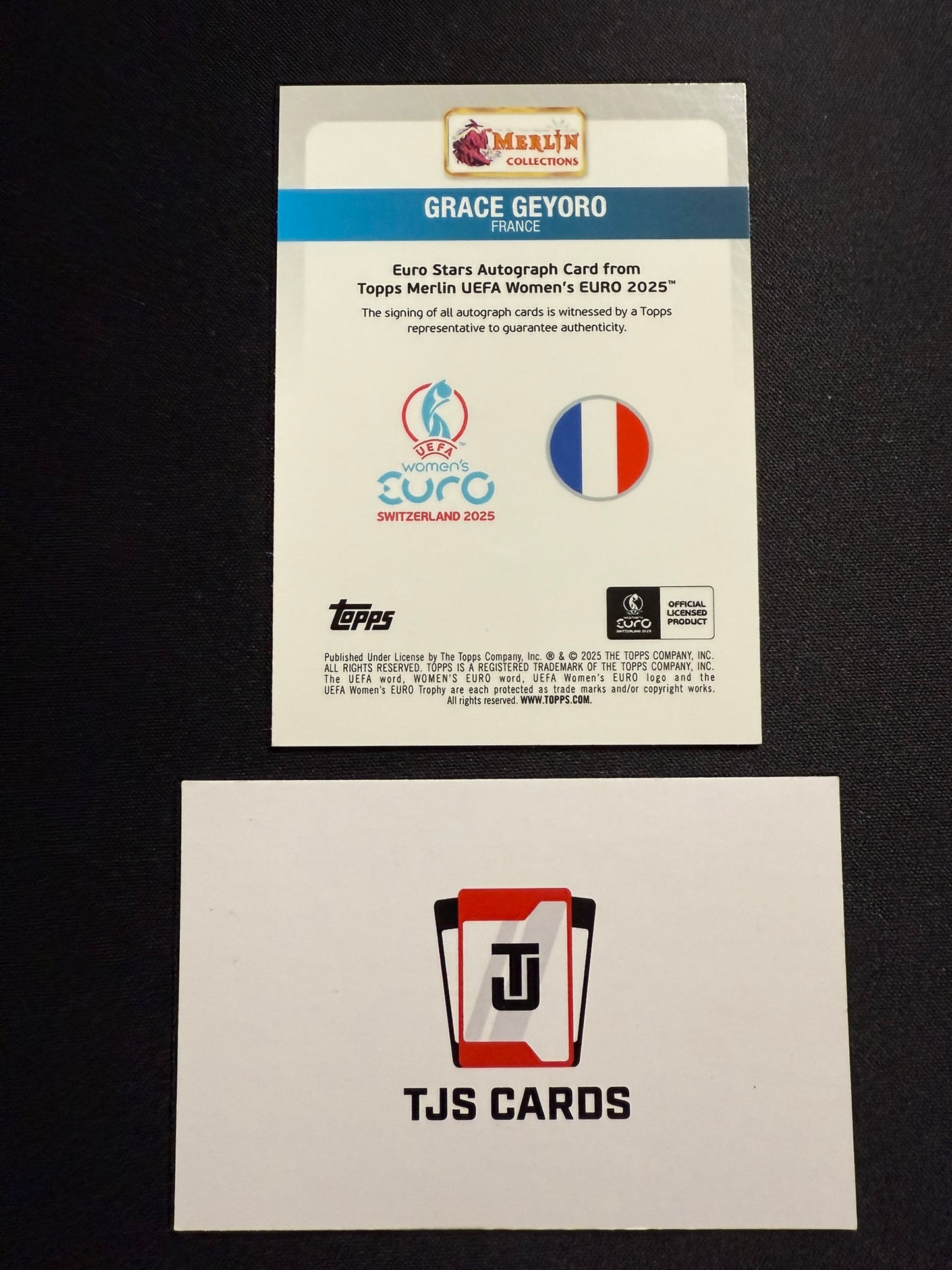 Grace Geyoro - Blue Auto /99 - TOPPS Merlin UEFA Womens EUROS 2025