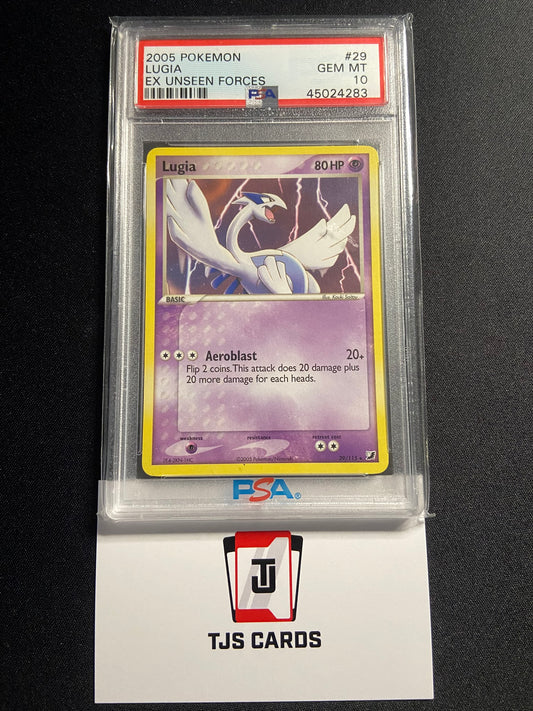Lugia - PSA 10 - Non-Holo Rare Unseen Forces 29/115 - Pokemon