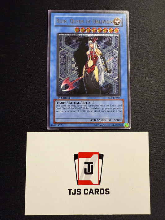 Ruin, Queen Of Oblivion - Ultimate Rare 1st Edition SOI-EN034 - MP - YuGiOh