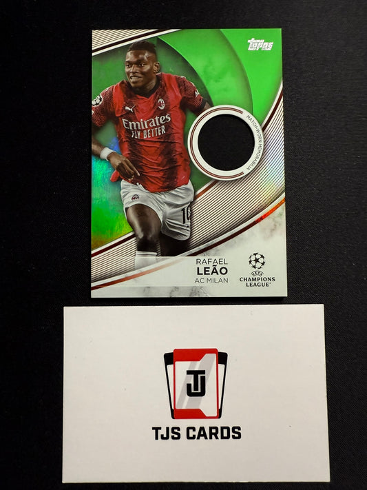 Rafael Leao - Green Match-Worn Patch /199 - TOPPS UCC 2023/24