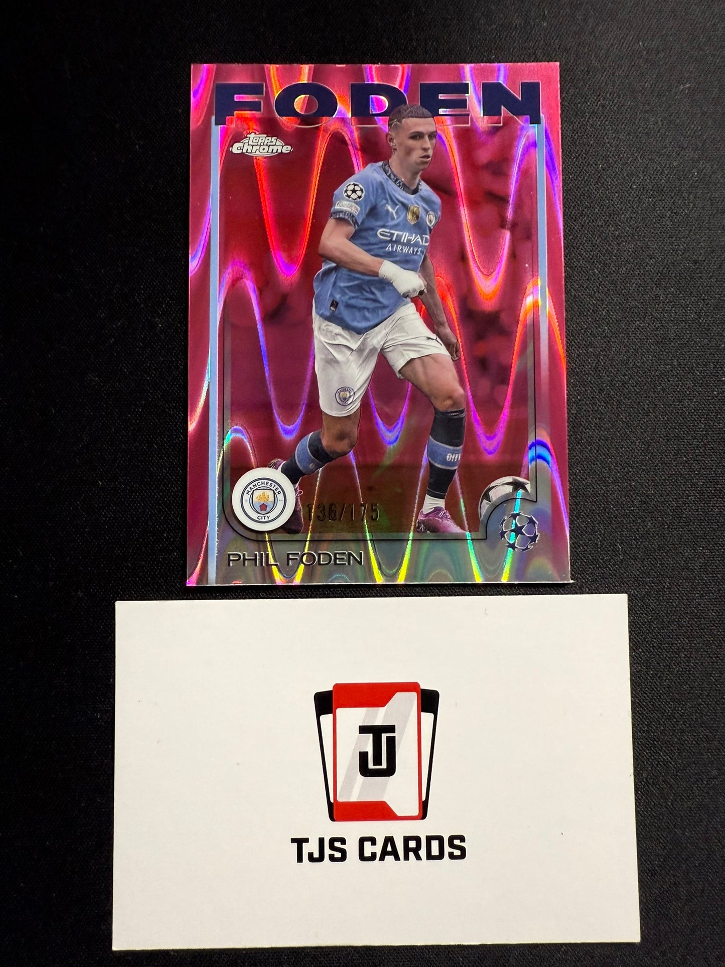 Phil Foden - Pink Raywave /175 - TOPPS UCC Chrome 2024/25