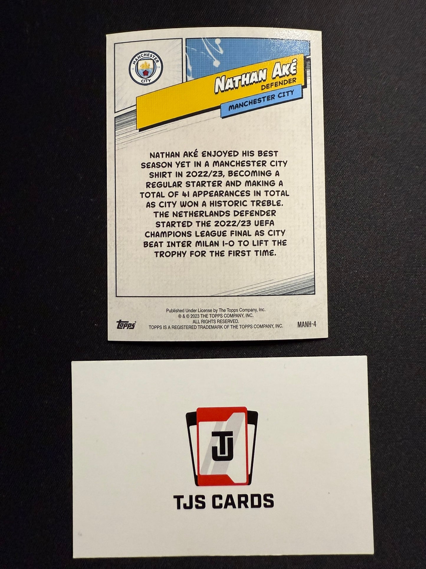 Nathan Ake - Aqua /399 - TOPPS Manchester City Fan Set 2023/24