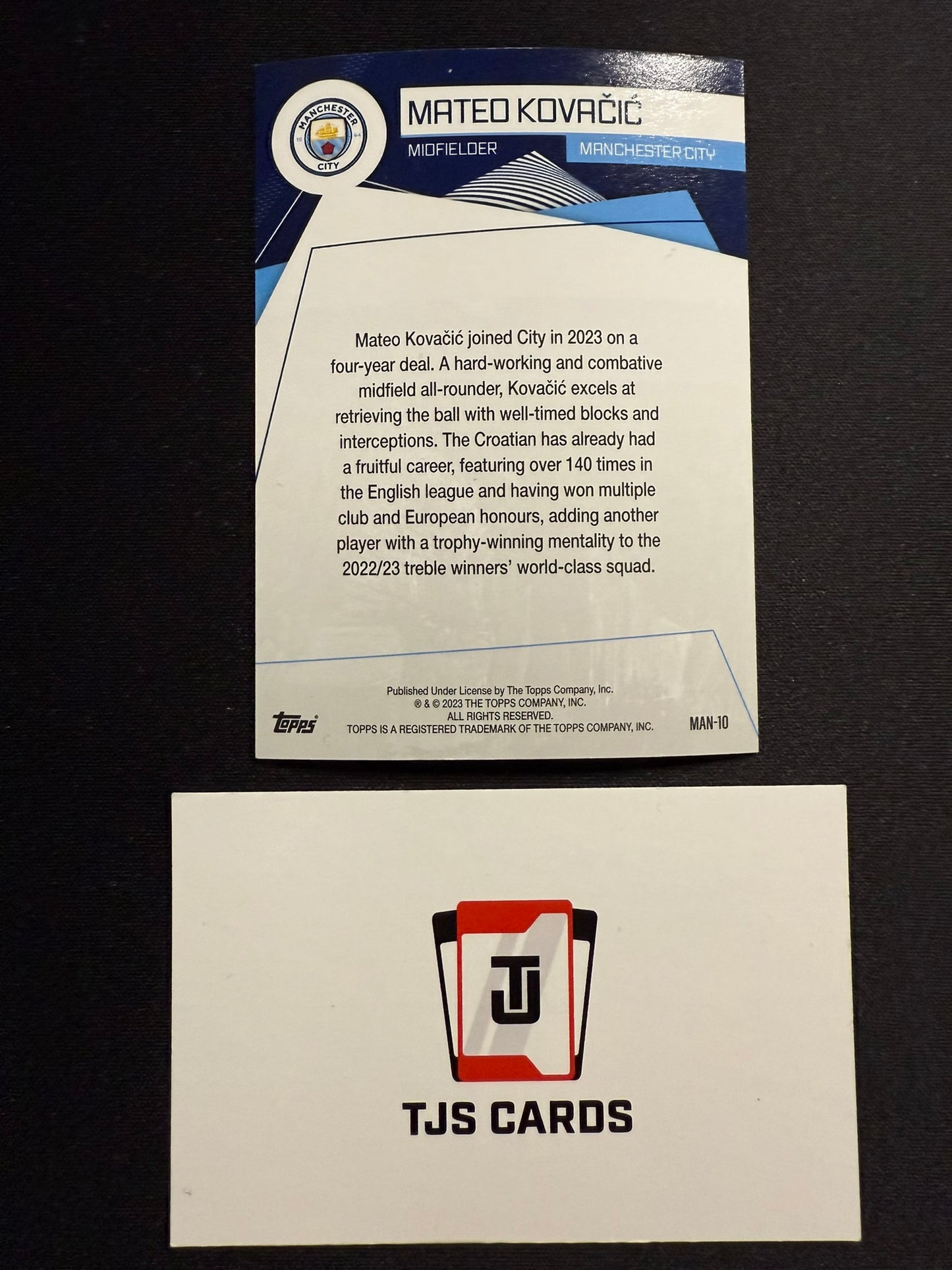 Mateo Kovacic - Blue /150 - TOPPS Manchester City Fan Set 2023/24