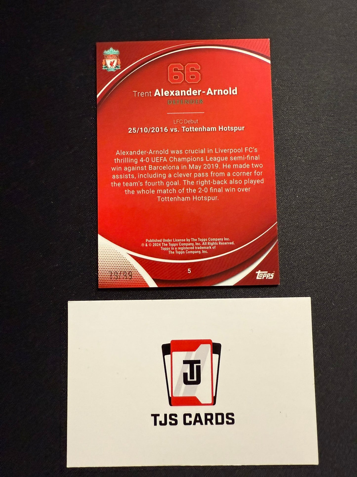 Trent Alexander-Arnold - Aqua /99 - TOPPS Liverpool Chrome 2023/24