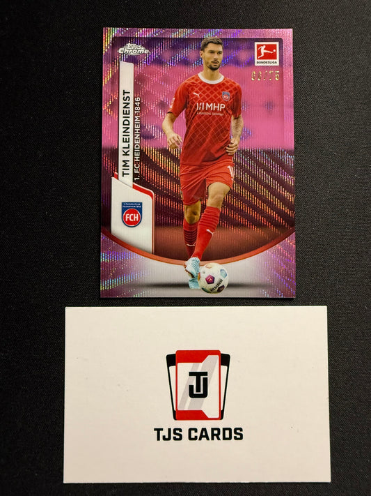 Tim Kleindienst - Pink Wave /75 - TOPPS Bundesliga Chrome 2023/24