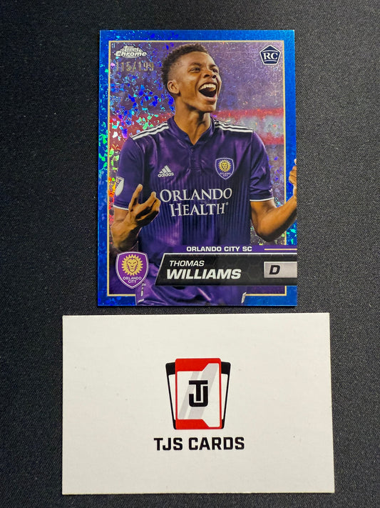 Thomas Williams - Rookie Blue Mini Diamond /199 - TOPPS MLS Chrome 2023