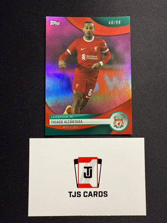 Thiago Alcantara - Pink /99 - TOPPS Liverpool Team Set 2023/24