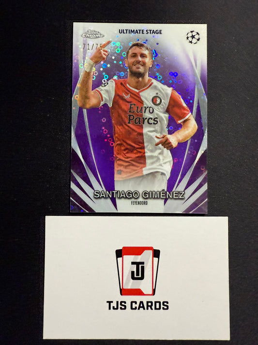 Santiago Gimenez - Purple Ultimate Stage /75 - TOPPS UCC 2023/24