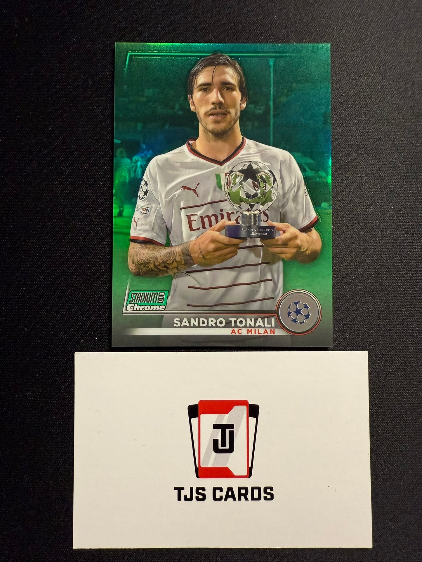 Sandro Tonali - Green /99 - TOPPS Stadium Club Chrome 2022/23